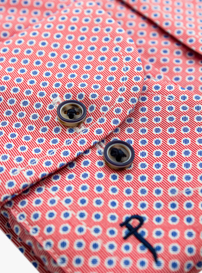 Bolzano Red and Blue Dot Print