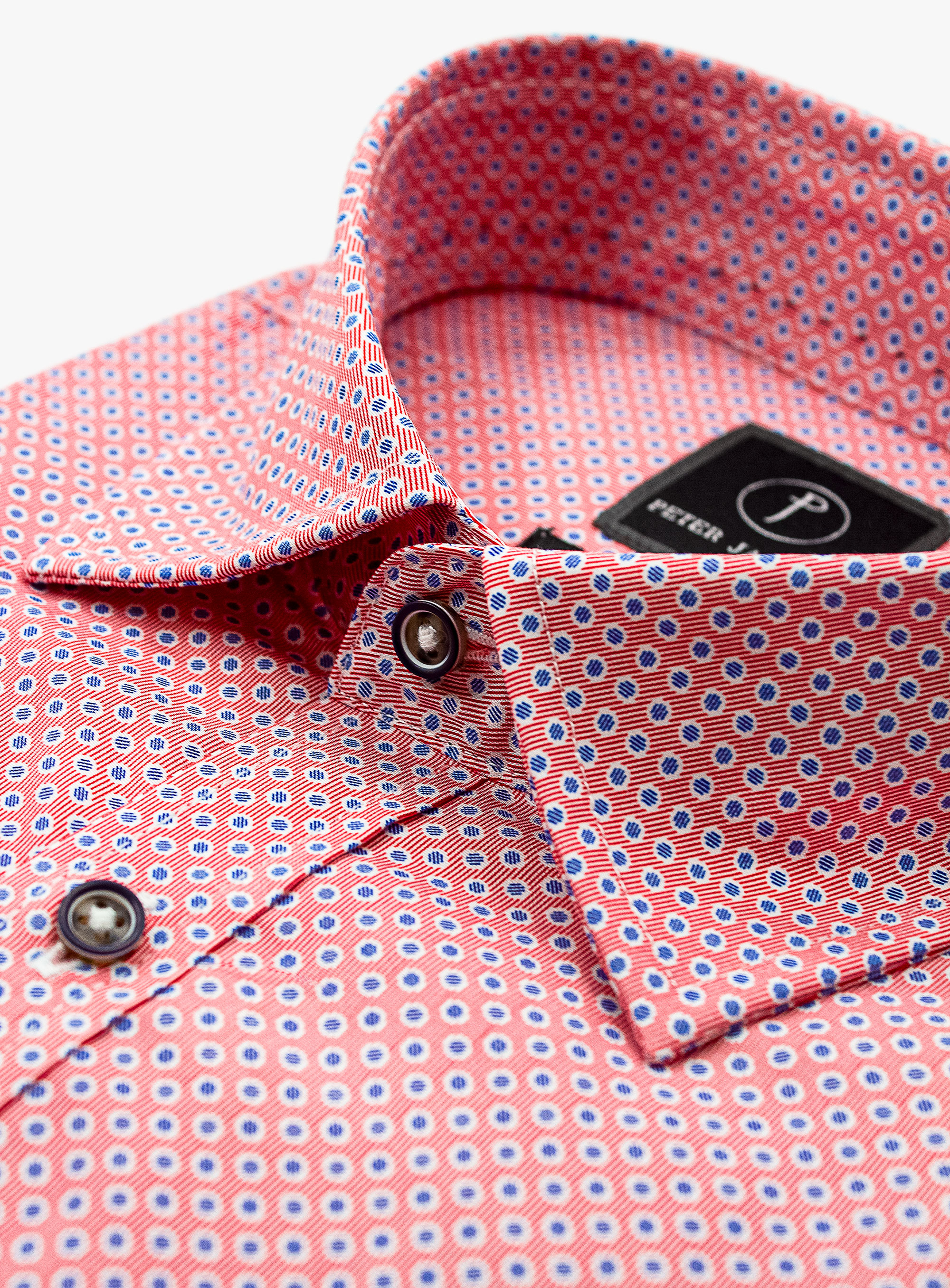 Bolzano Red and Blue Dot Print