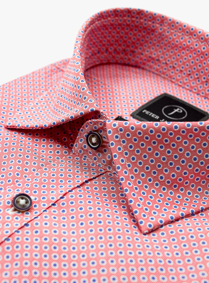 Bolzano Red and Blue Dot Print