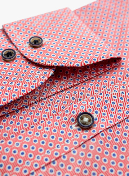 Bolzano Red and Blue Dot Print