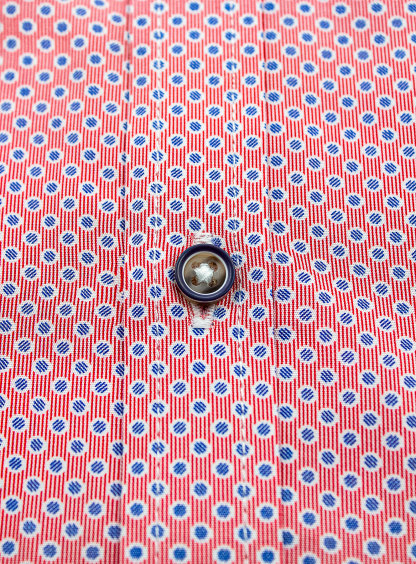 Bolzano Red and Blue Dot Print