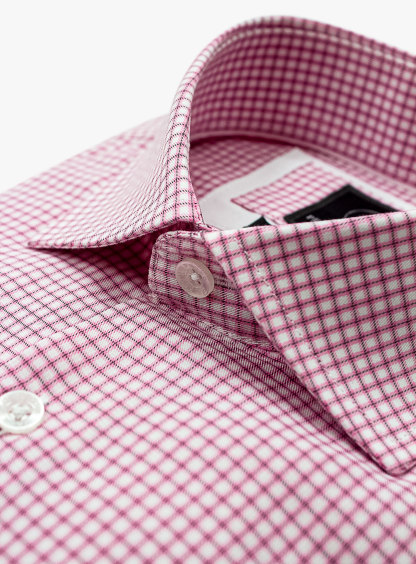 Milan Pink and White Mini Check Shirt