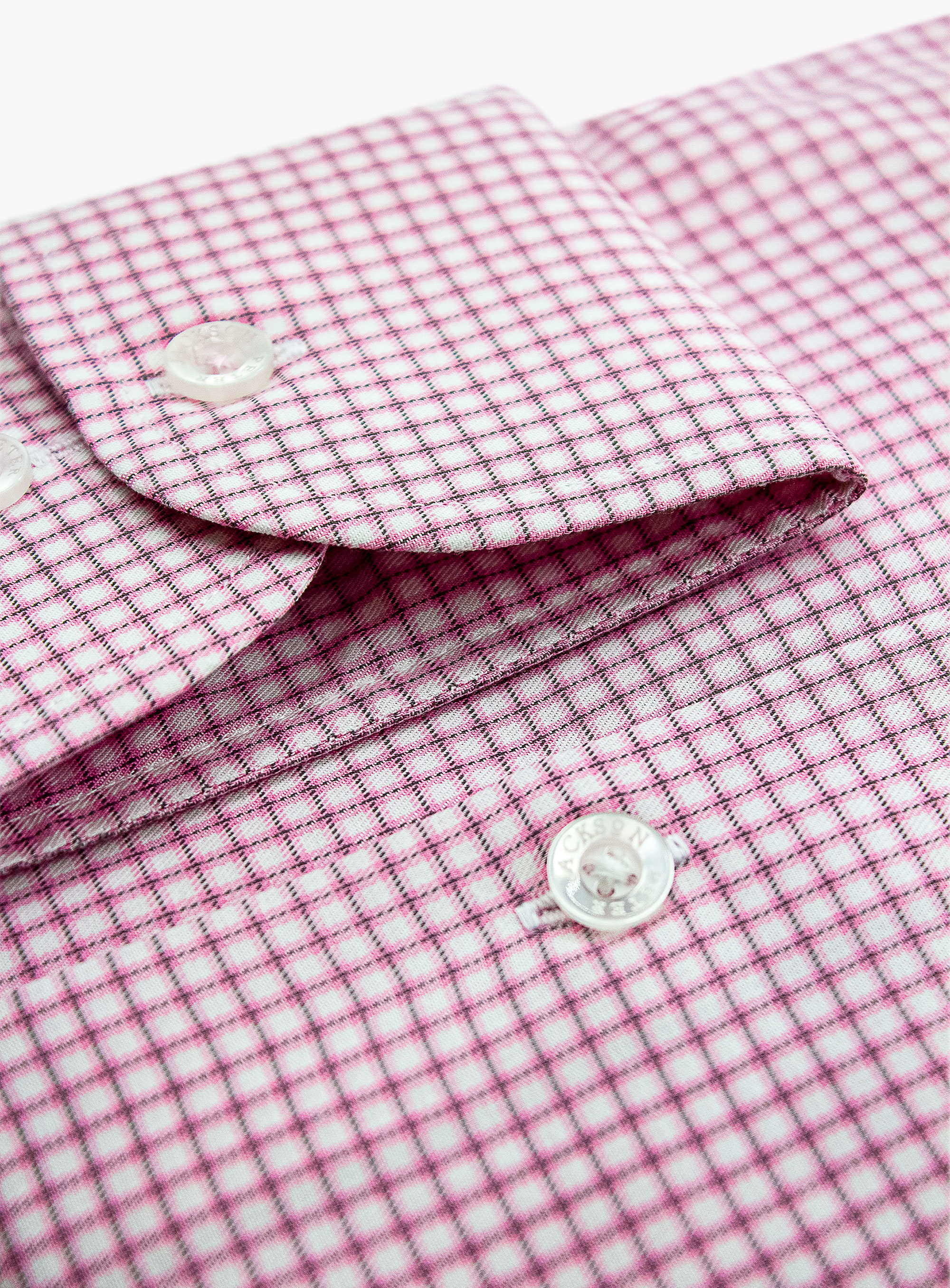 Milan Pink and White Mini Check Shirt