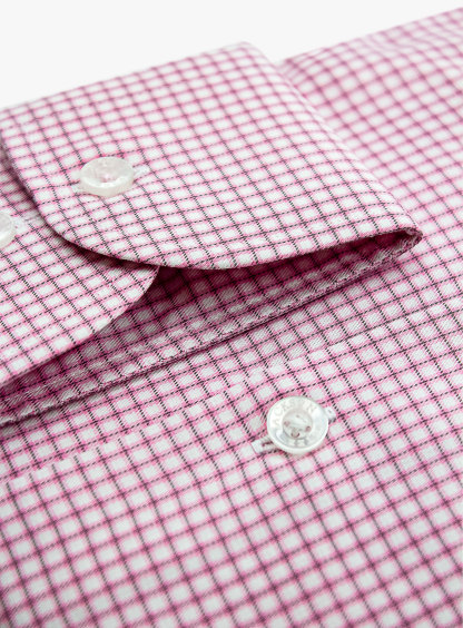 Milan Pink and White Mini Check Shirt