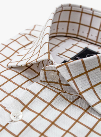 Milan Bold Check Chocolate Shirt