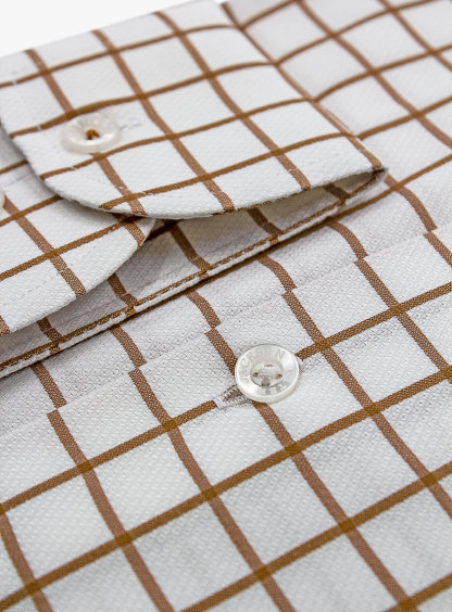 Milan Bold Check Chocolate Shirt