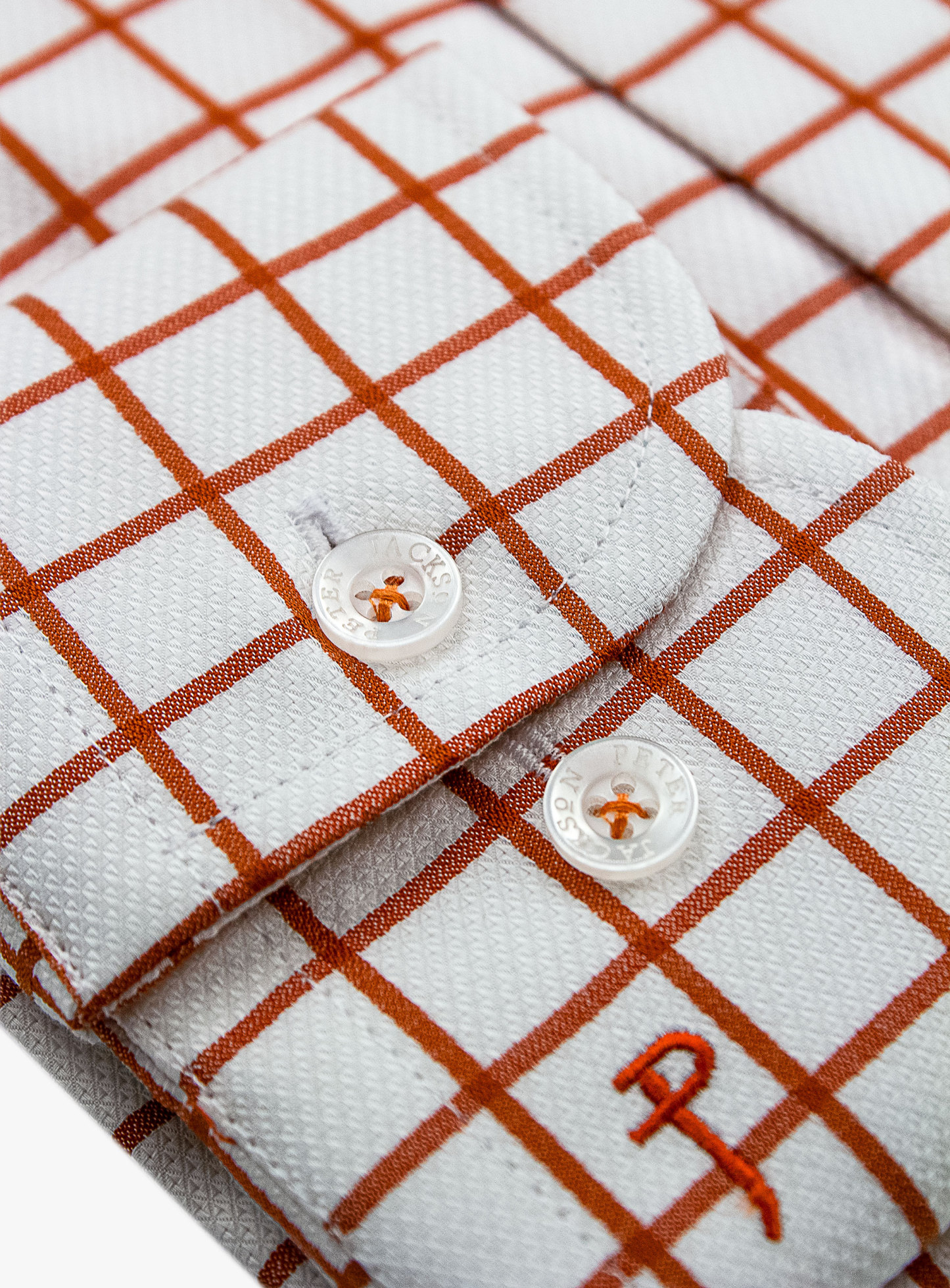 Milan Orange and White Bold Check Shirt