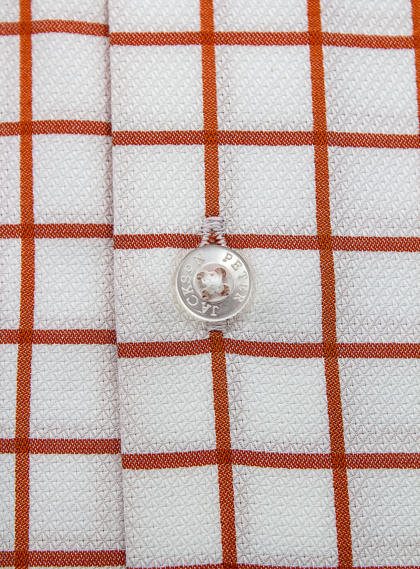 Milan Orange and White Bold Check Shirt