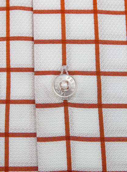 Milan Orange and White Bold Check Shirt