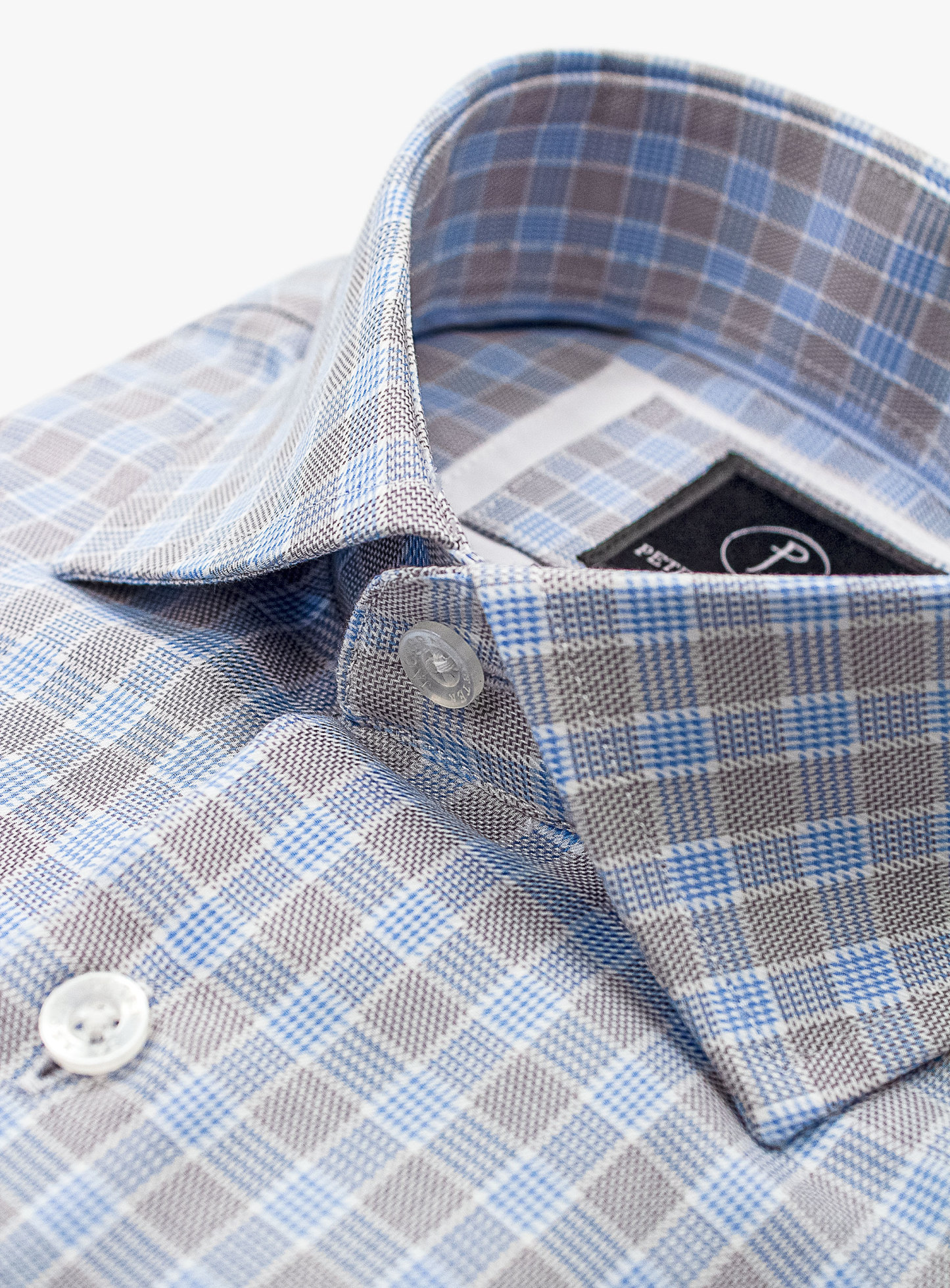 Milan Grey/Blue Plaid Shirt