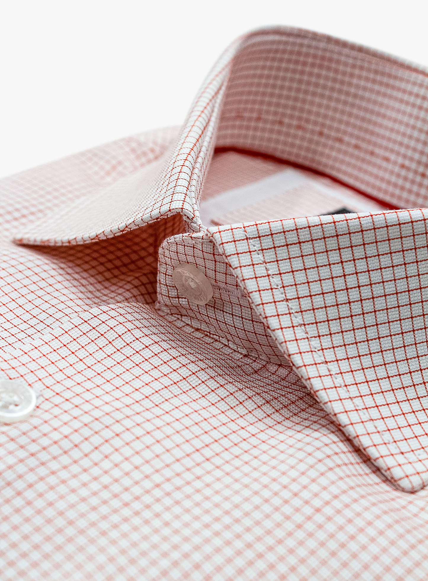 Milan Orange Micro Check Shirt