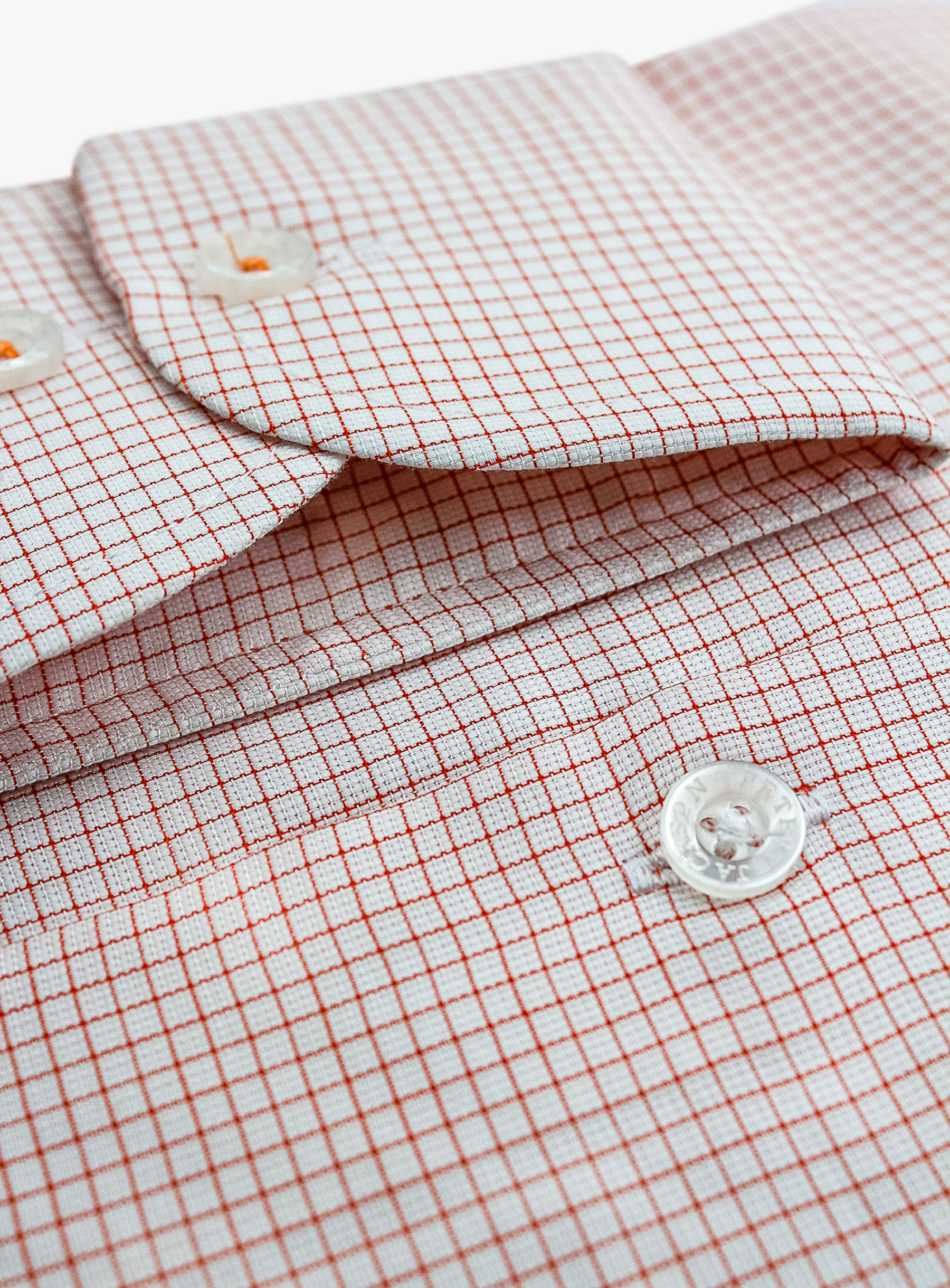 Milan Orange Micro Check Shirt