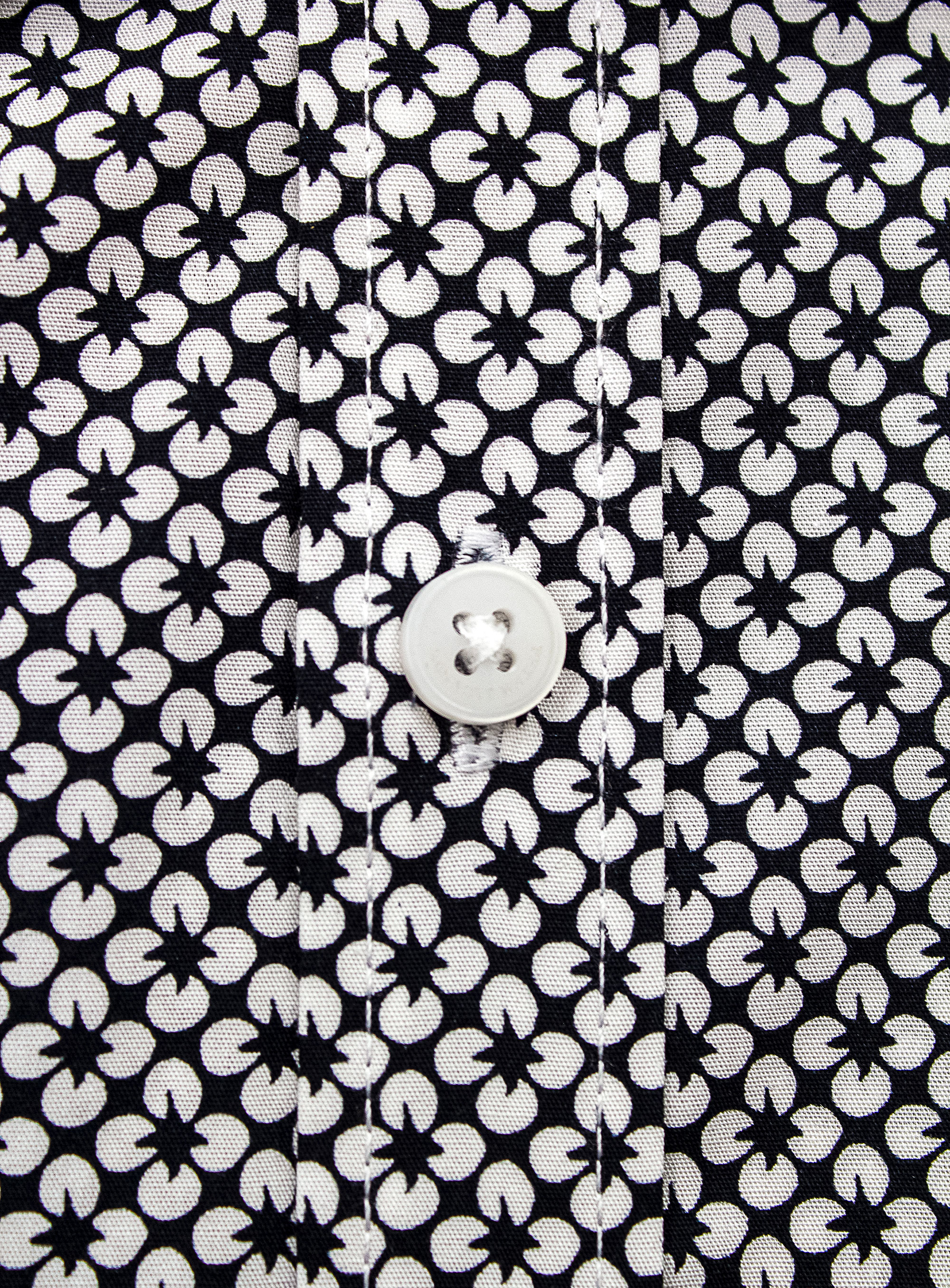 Bolzano Black/White Floral Print Shirt