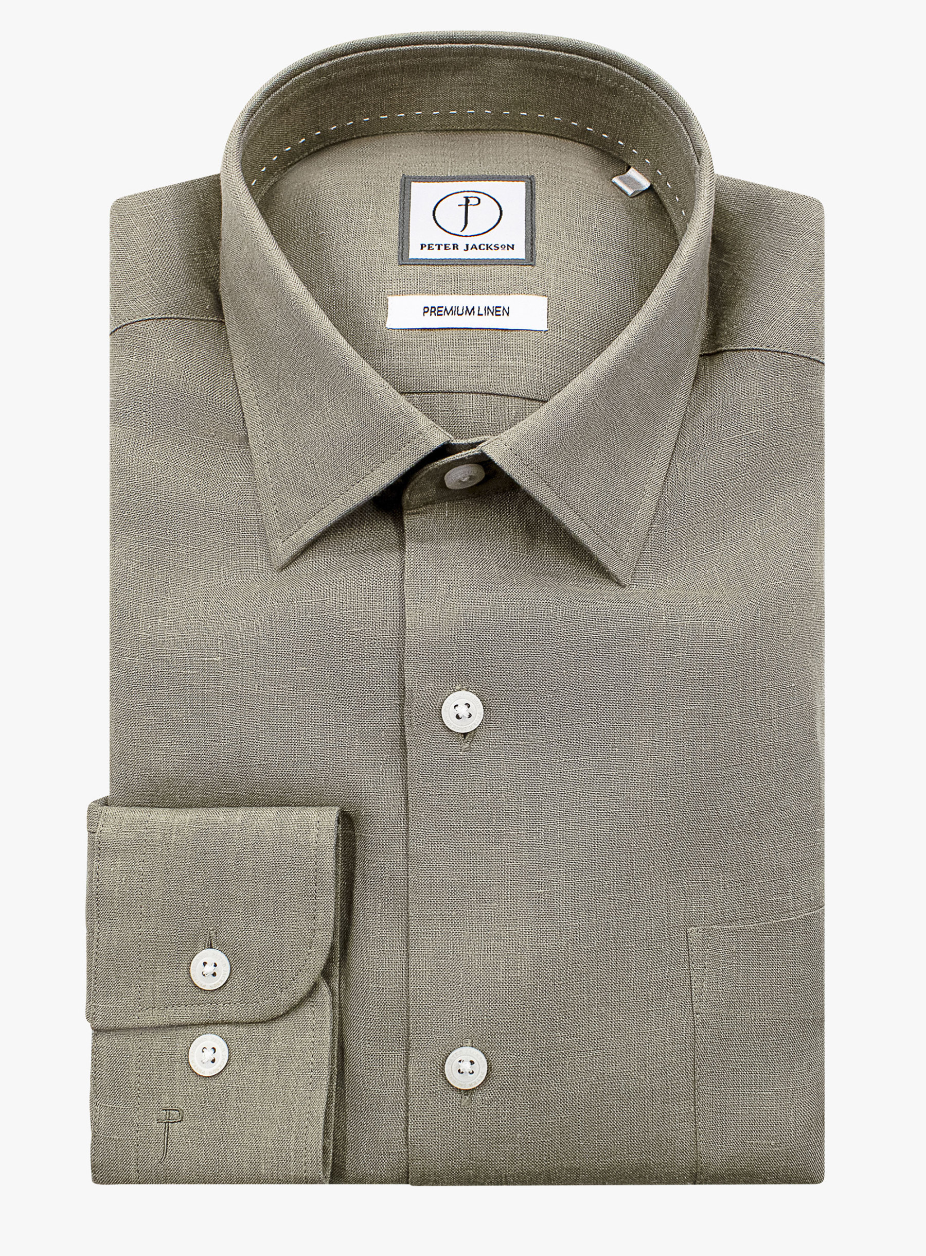 Linen Long Sleeve Sage Shirt