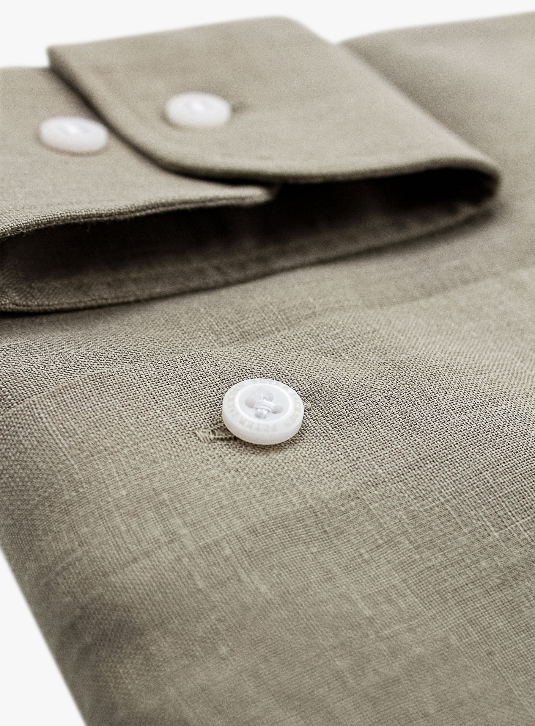 Linen Long Sleeve Sage Shirt