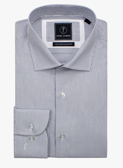 Milan Grey Oxford Stripe Shirt