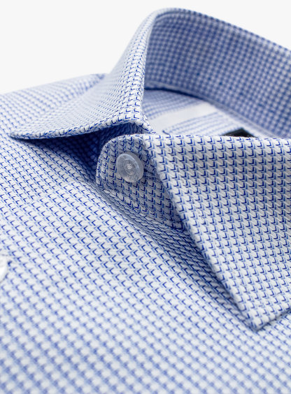 Milan Luxury Twill with Light Blue Micro Shirt