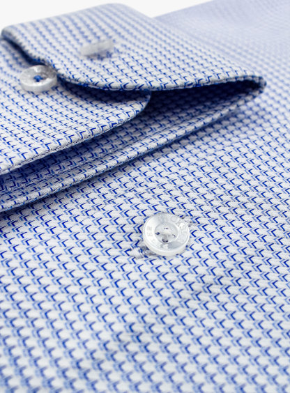 Milan Luxury Twill with Light Blue Micro Shirt