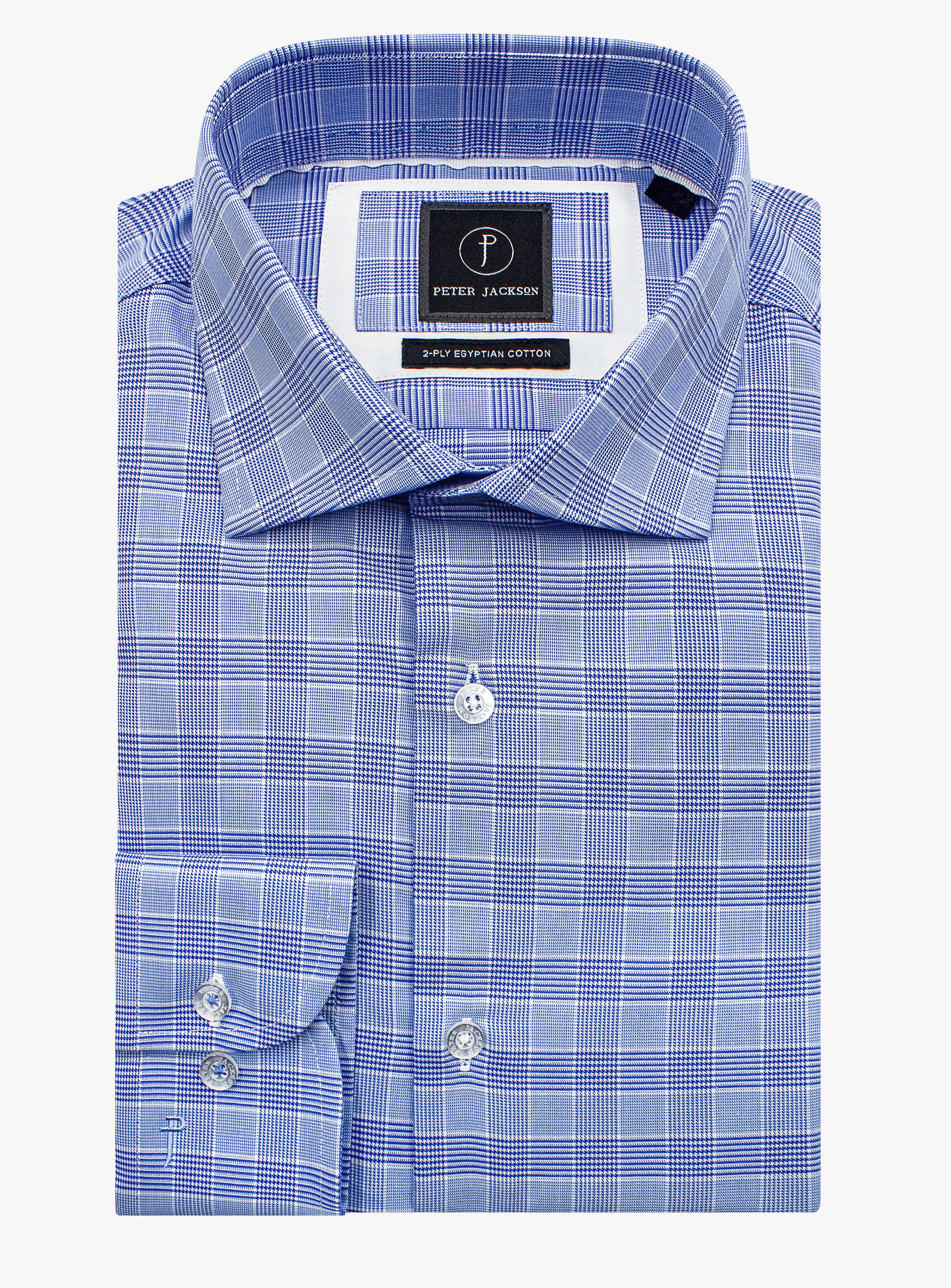 Milan Blue tonal Plaid Shirt