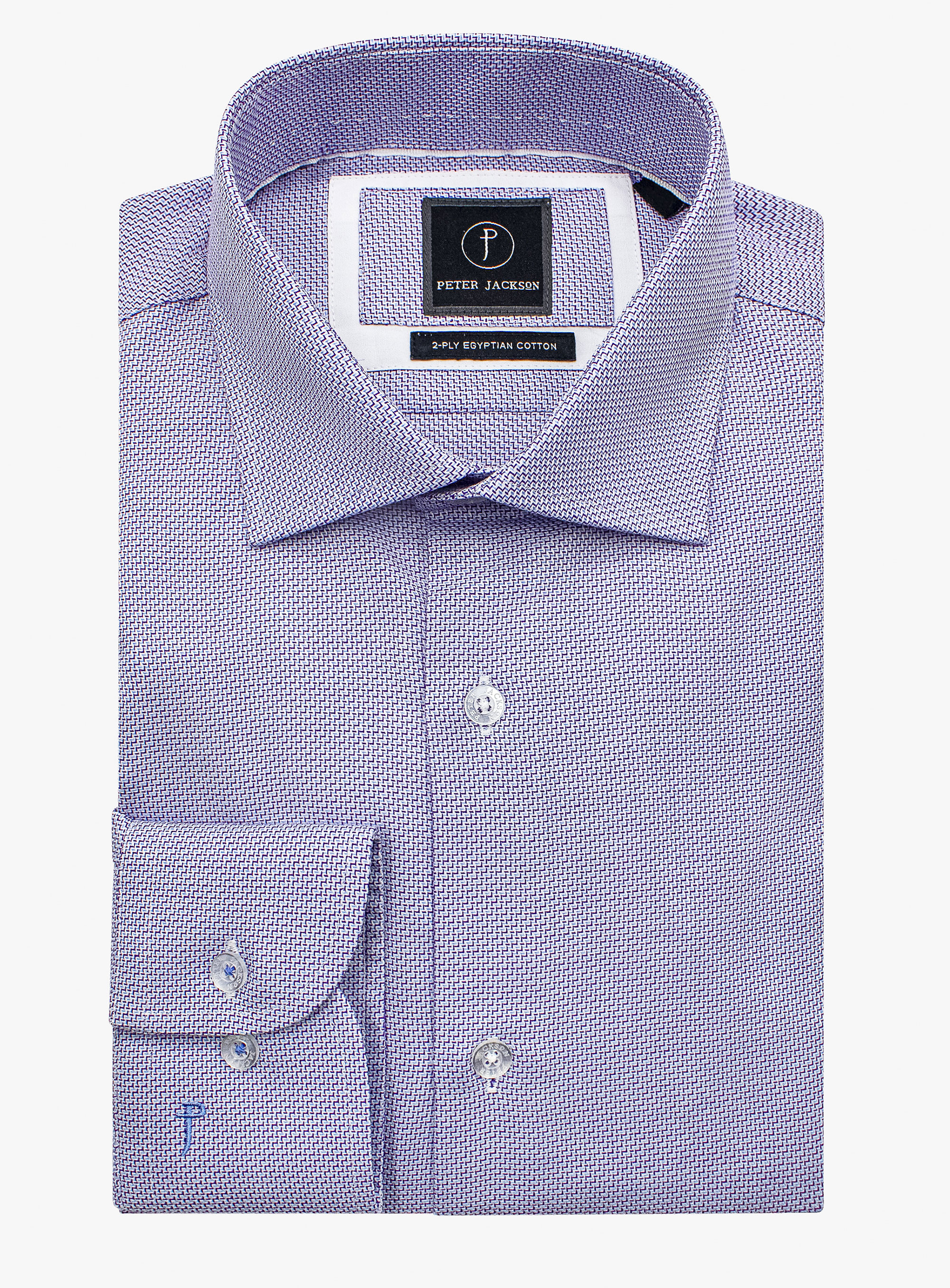 Milan Grape Stepped Weave Shirt