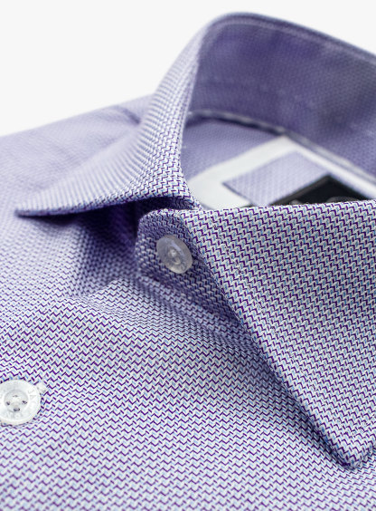 Milan Grape Stepped Weave Shirt