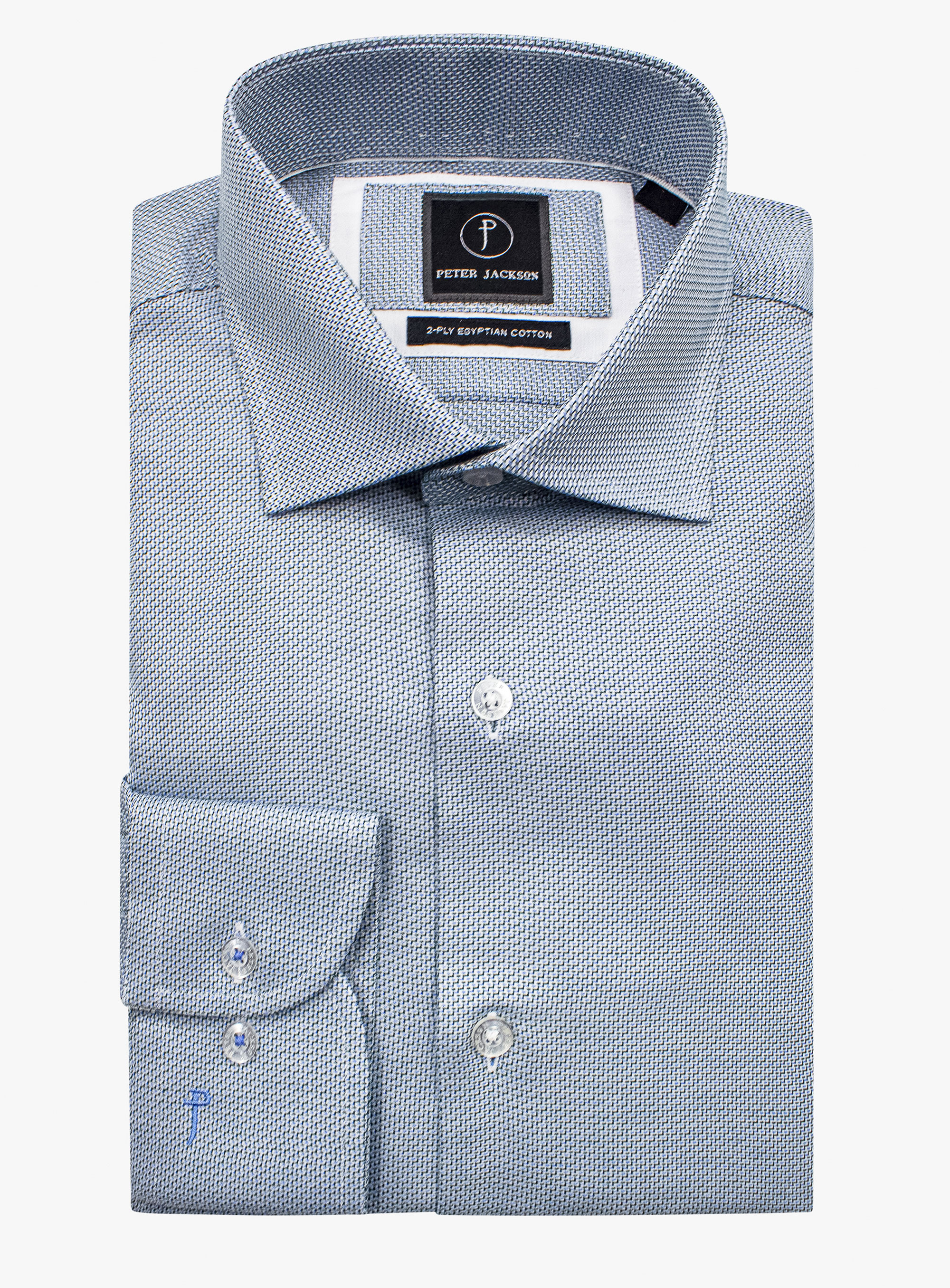 Milan Green Stepped Weave Shirt