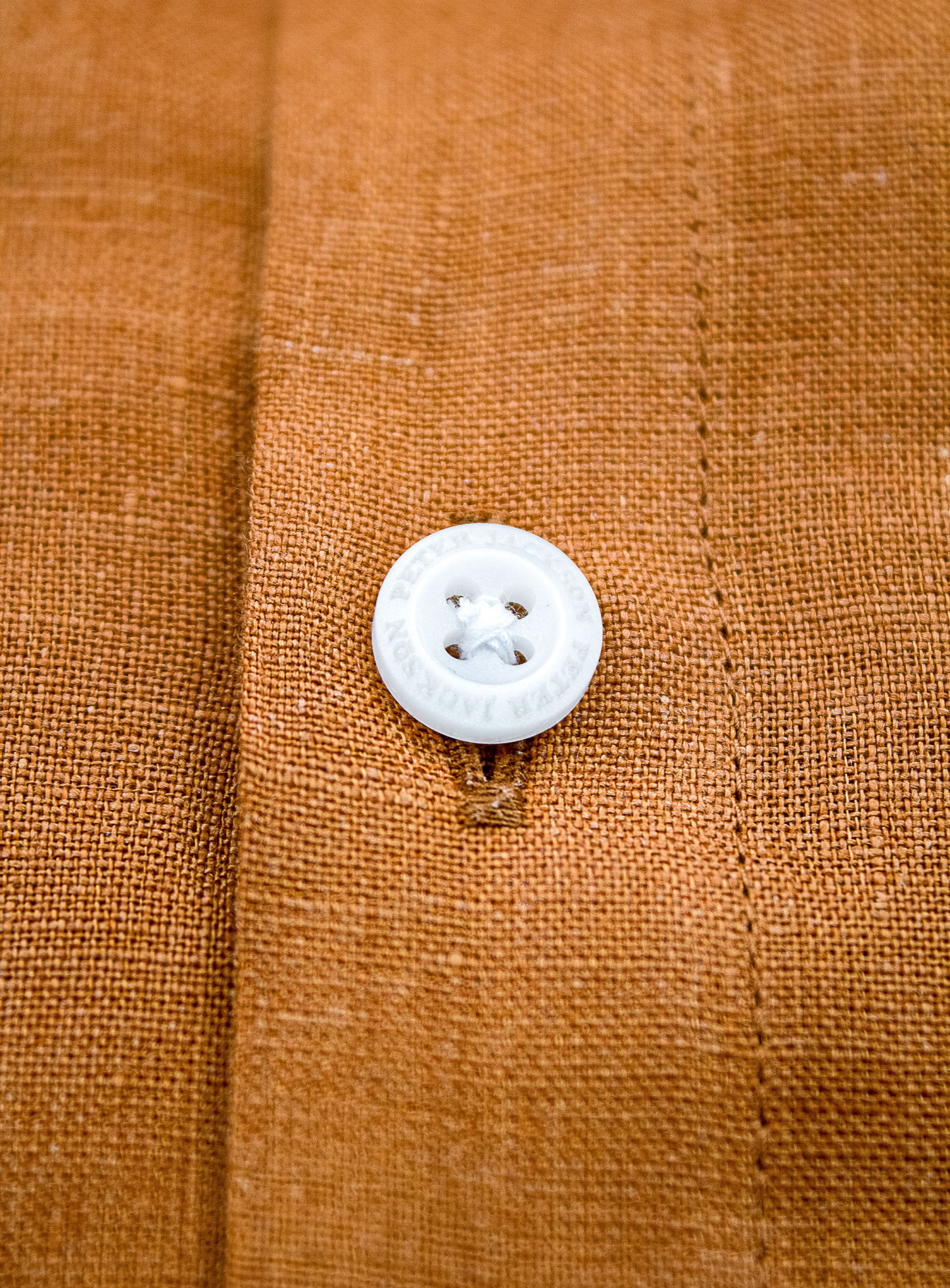 Tropea Orange Linen Short Sleeve Shirt