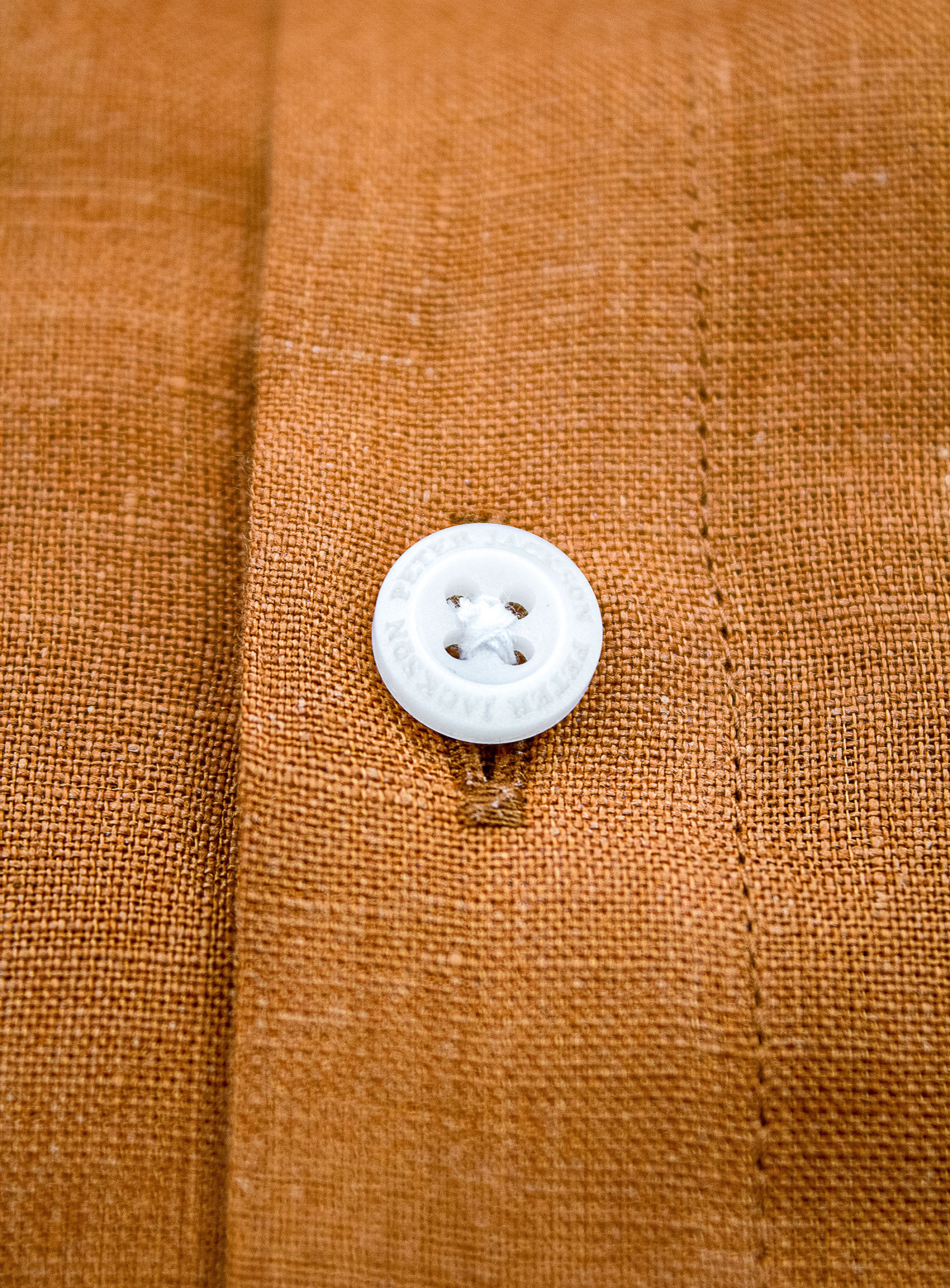 Tropea Orange Linen Short Sleeve Shirt