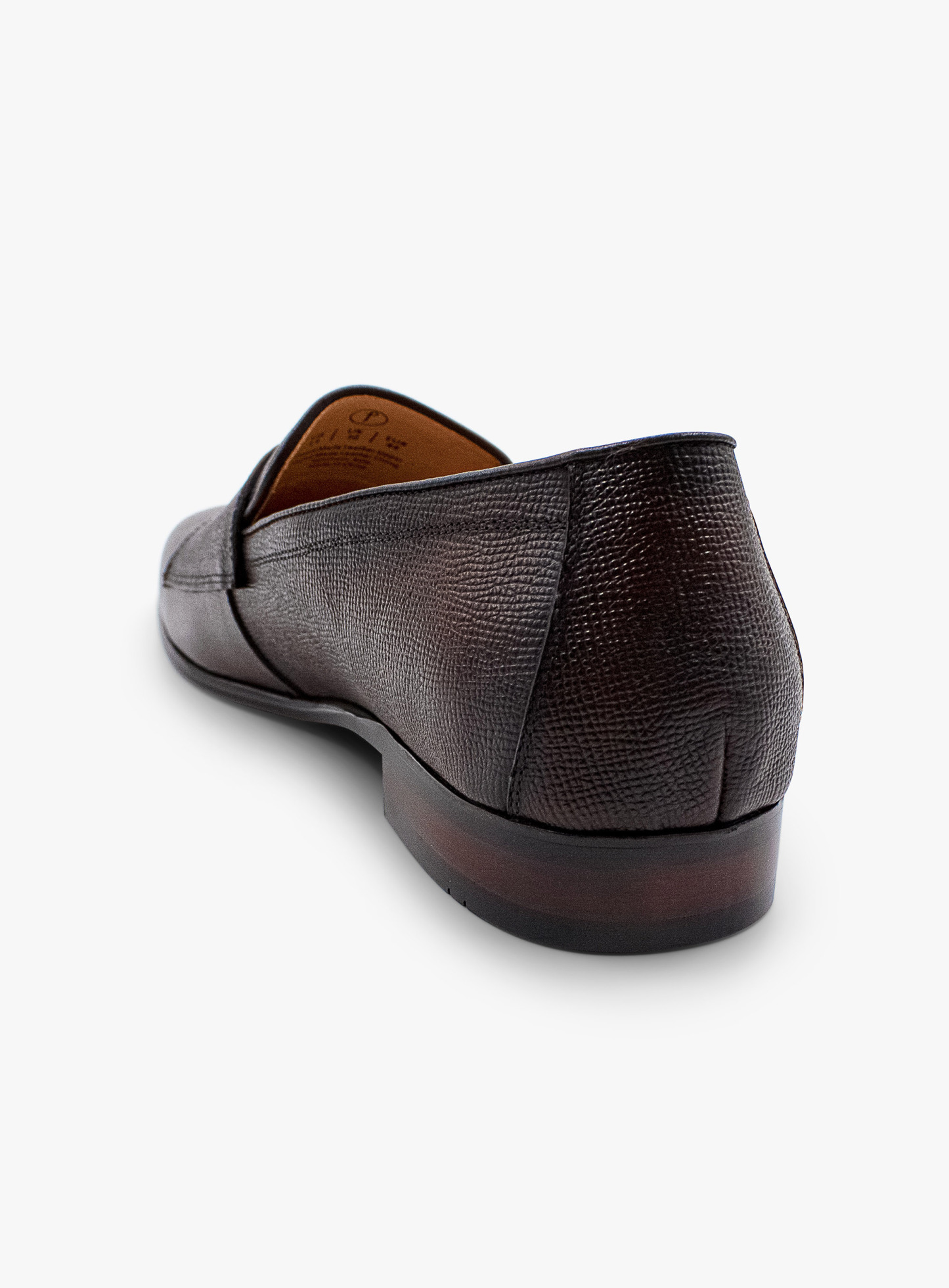 Dark Brown Pebbled Leather Double Monk Loafer