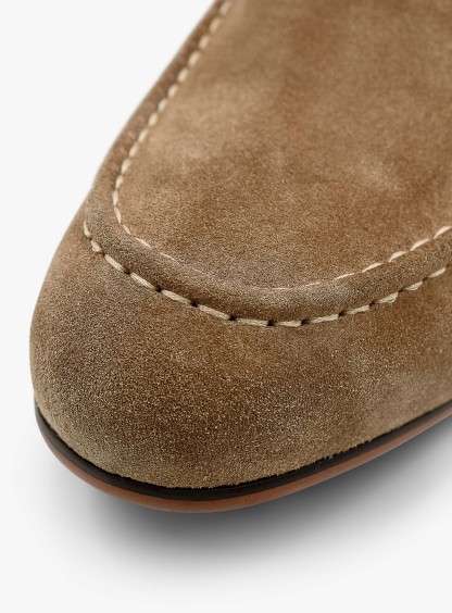 Caramel Suede Tassel Penny Loafer