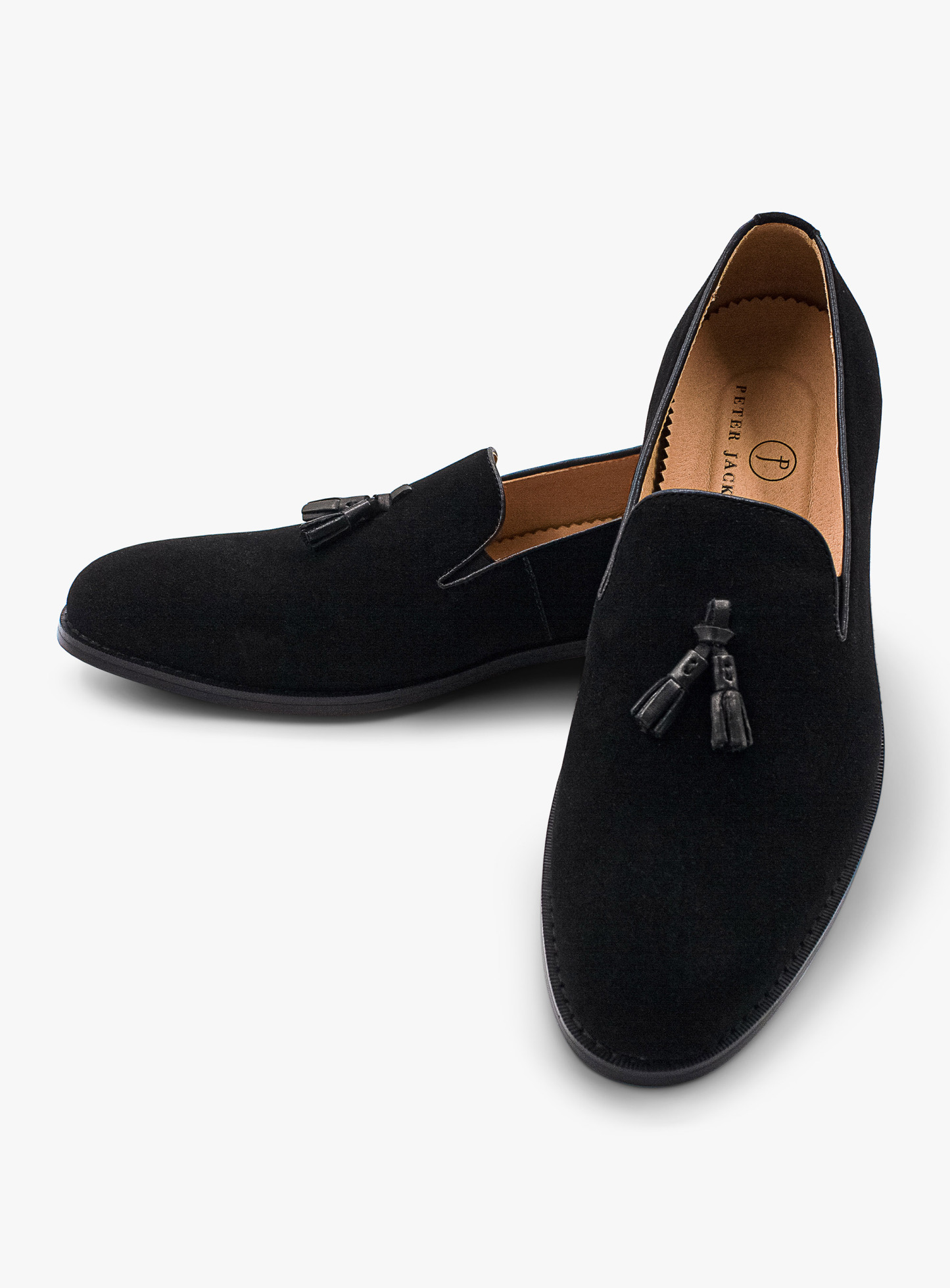 Black Nubuck Tassel Dinner Loafer