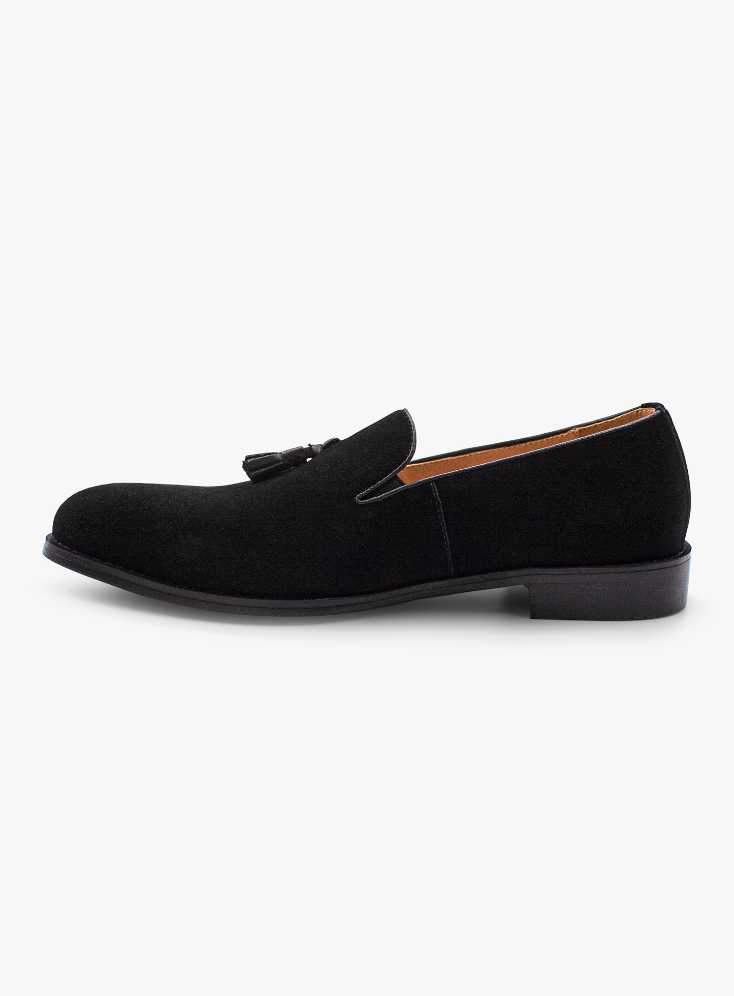 Black Nubuck Tassel Dinner Loafer