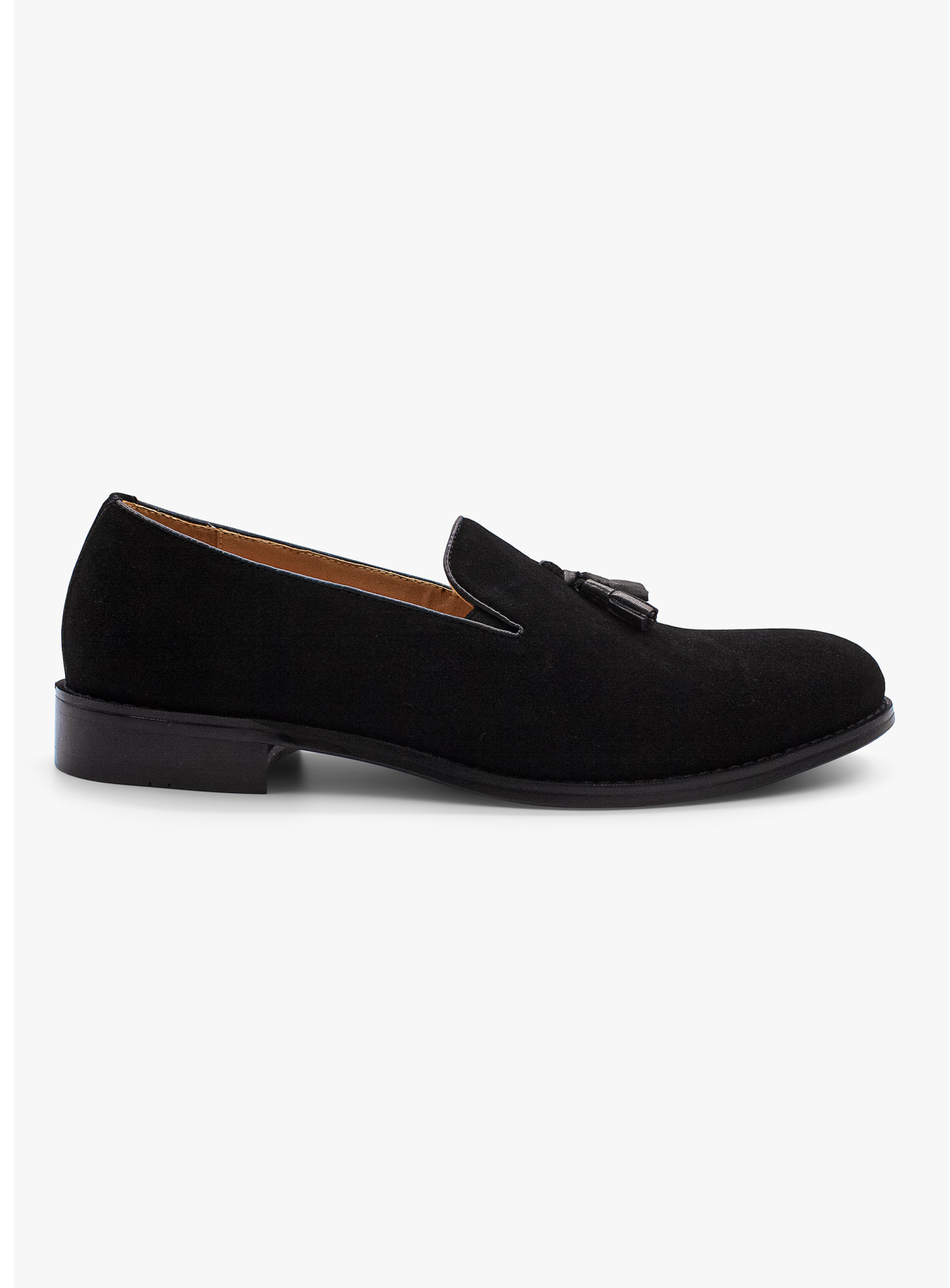 Black Nubuck Tassel Dinner Loafer