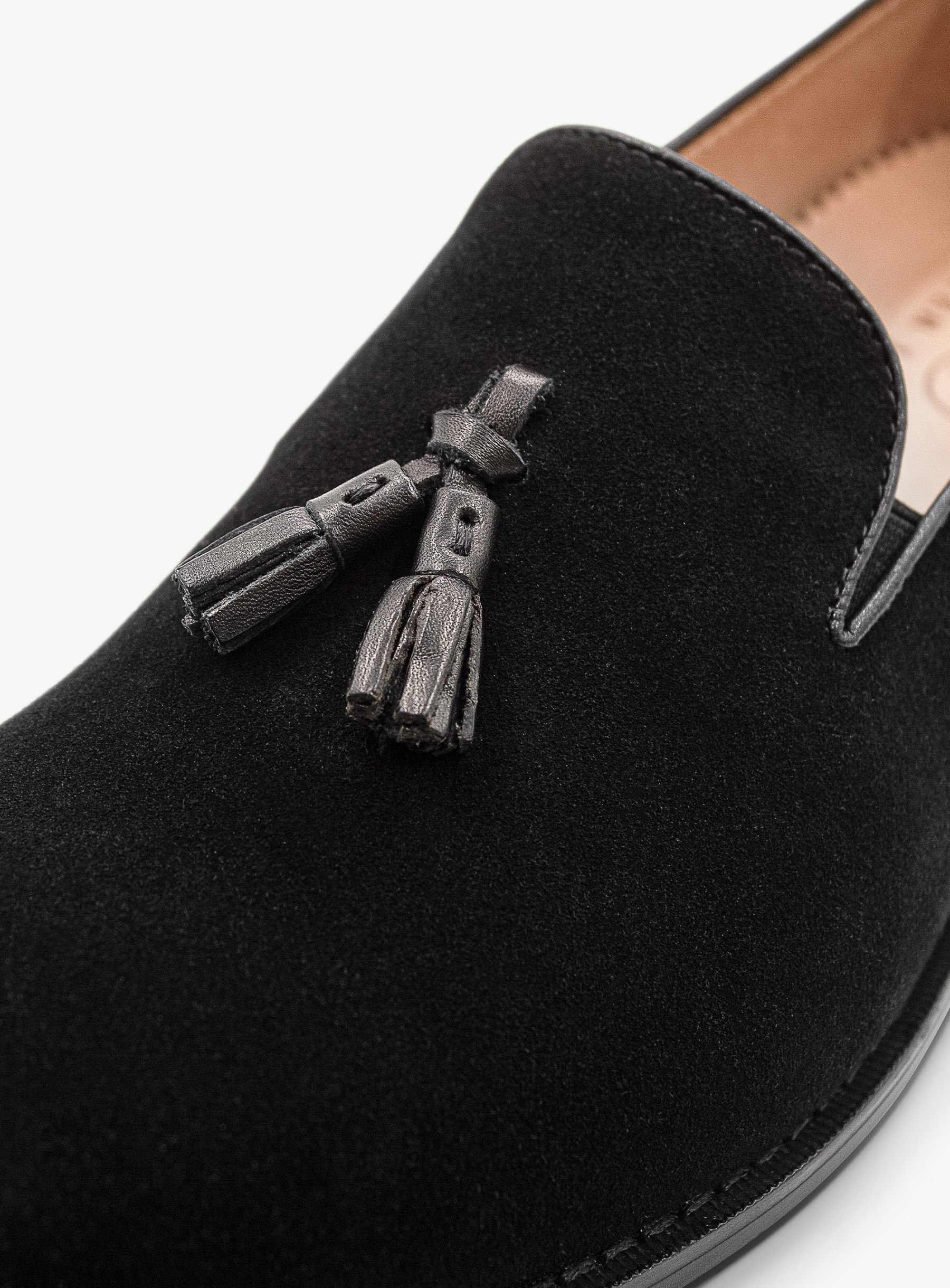 Black Nubuck Tassel Dinner Loafer