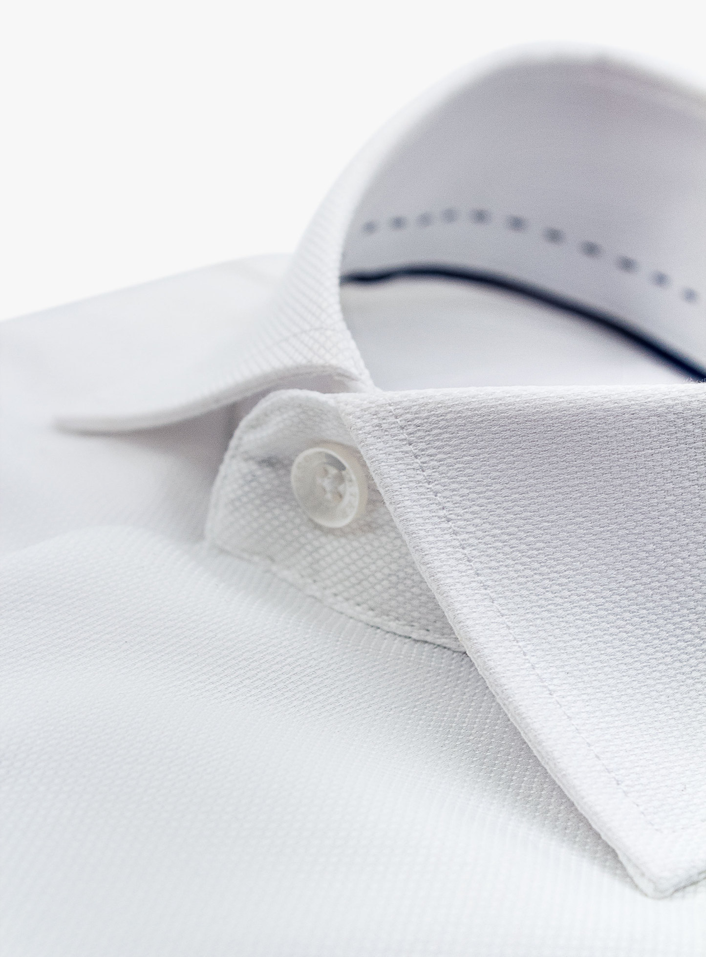 Milan White Dobby Weave with Taped Seams Shirt