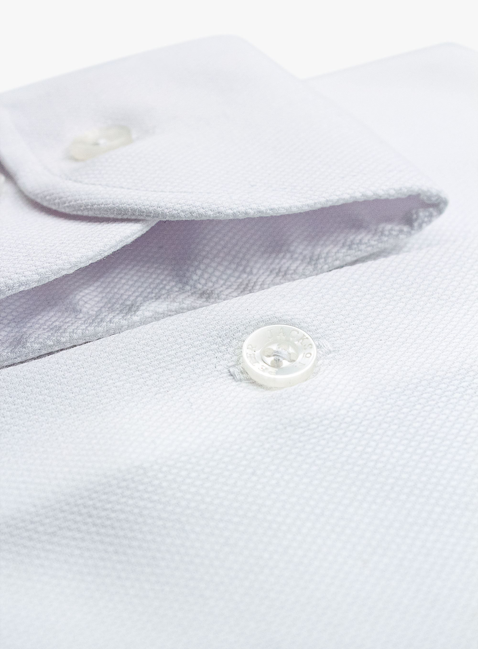 Milan White Dobby Weave with Taped Seams Shirt