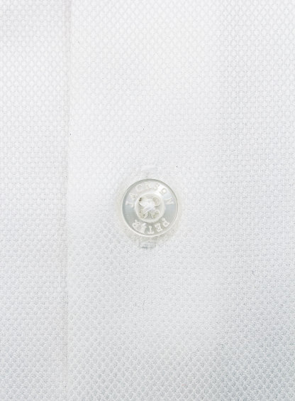 Milan White Dobby Weave with Taped Seams Shirt