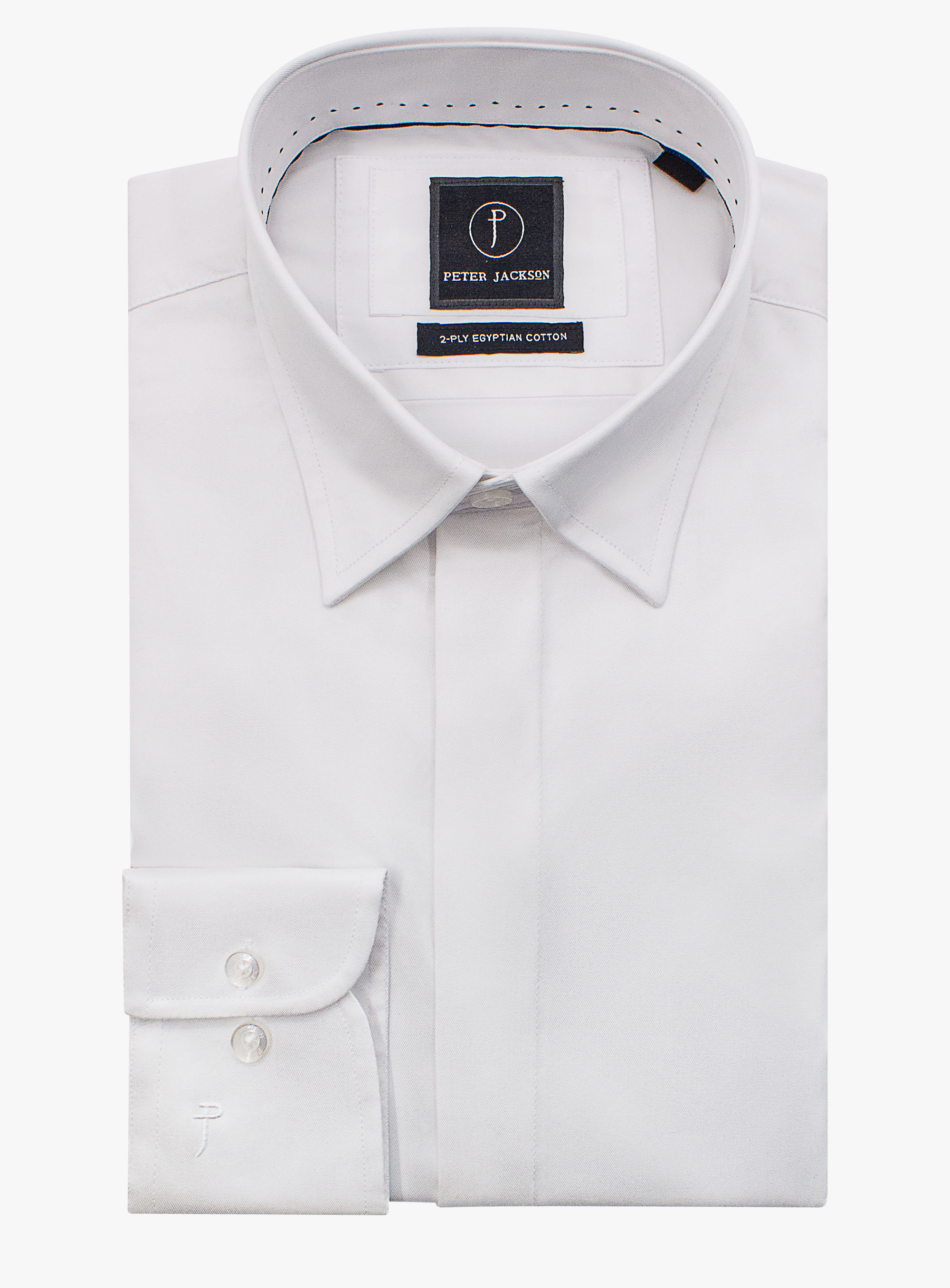 Roccia White Twill Slim Fit Shirt