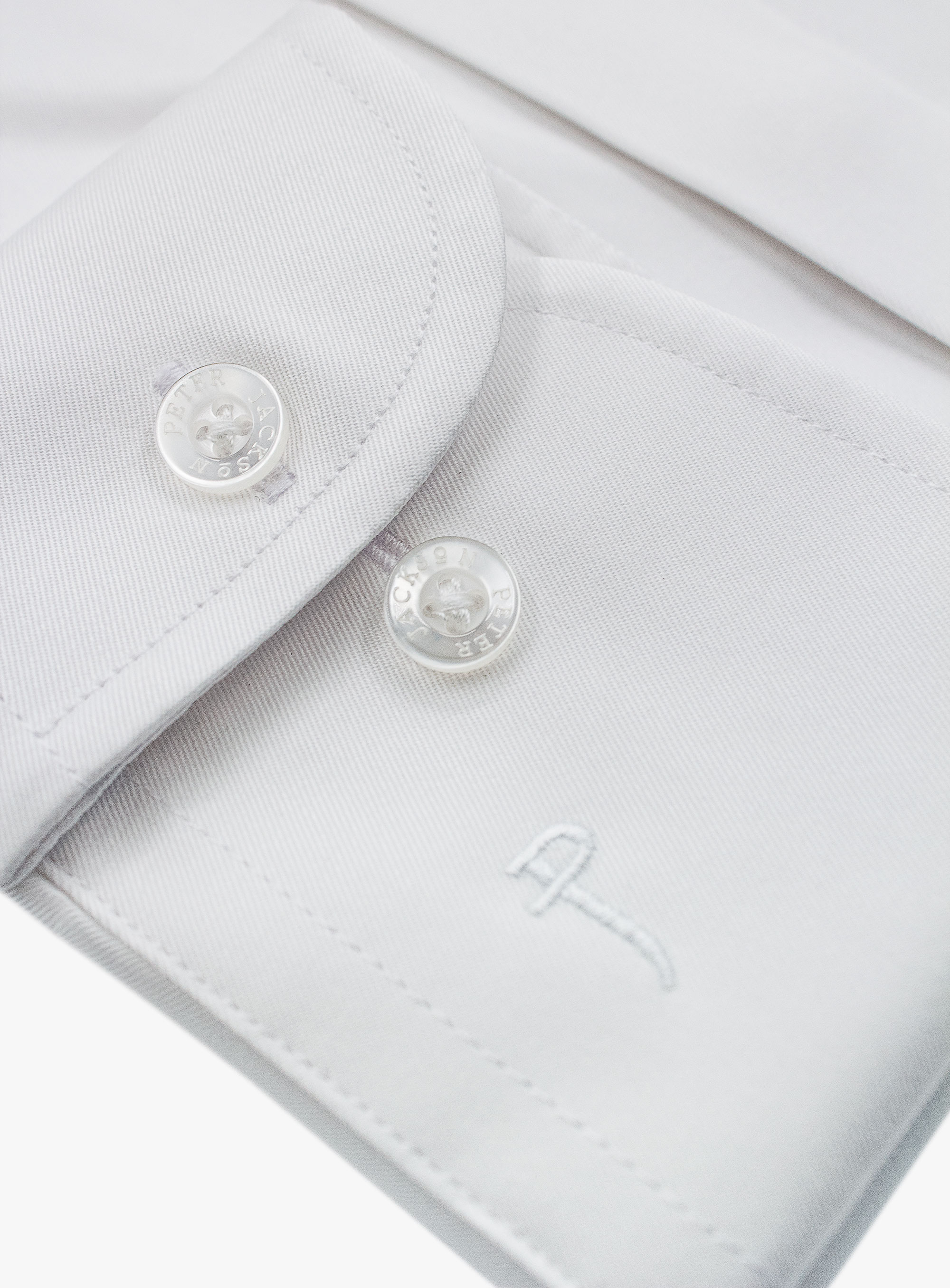 Roccia White Twill Slim Fit Shirt