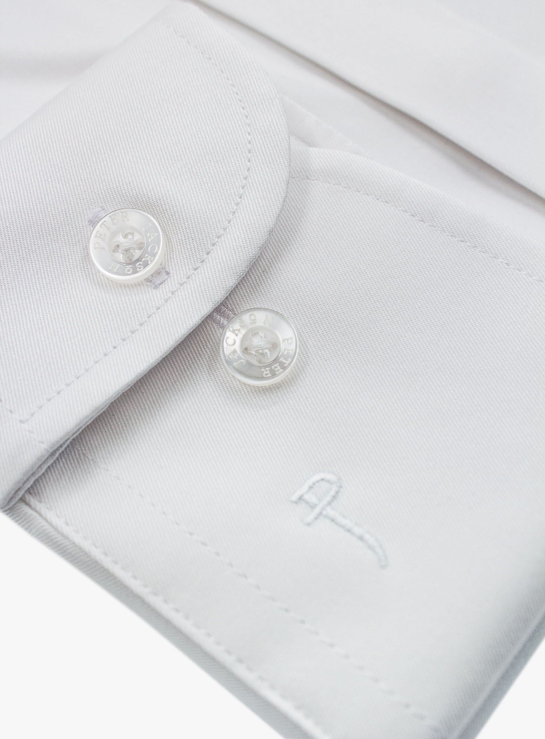 Roccia White Twill Slim Fit Shirt