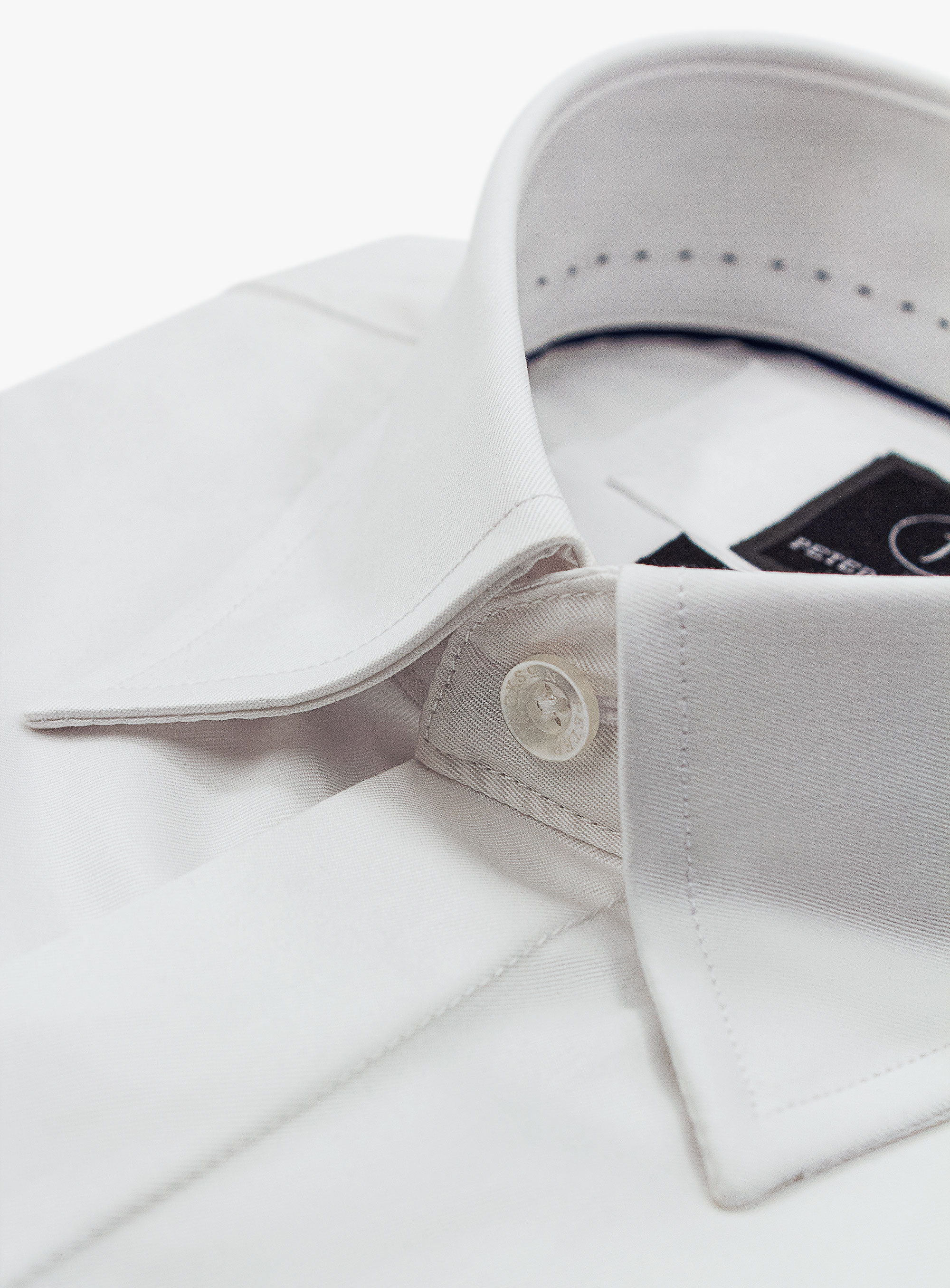 Roccia White Twill Slim Fit Shirt