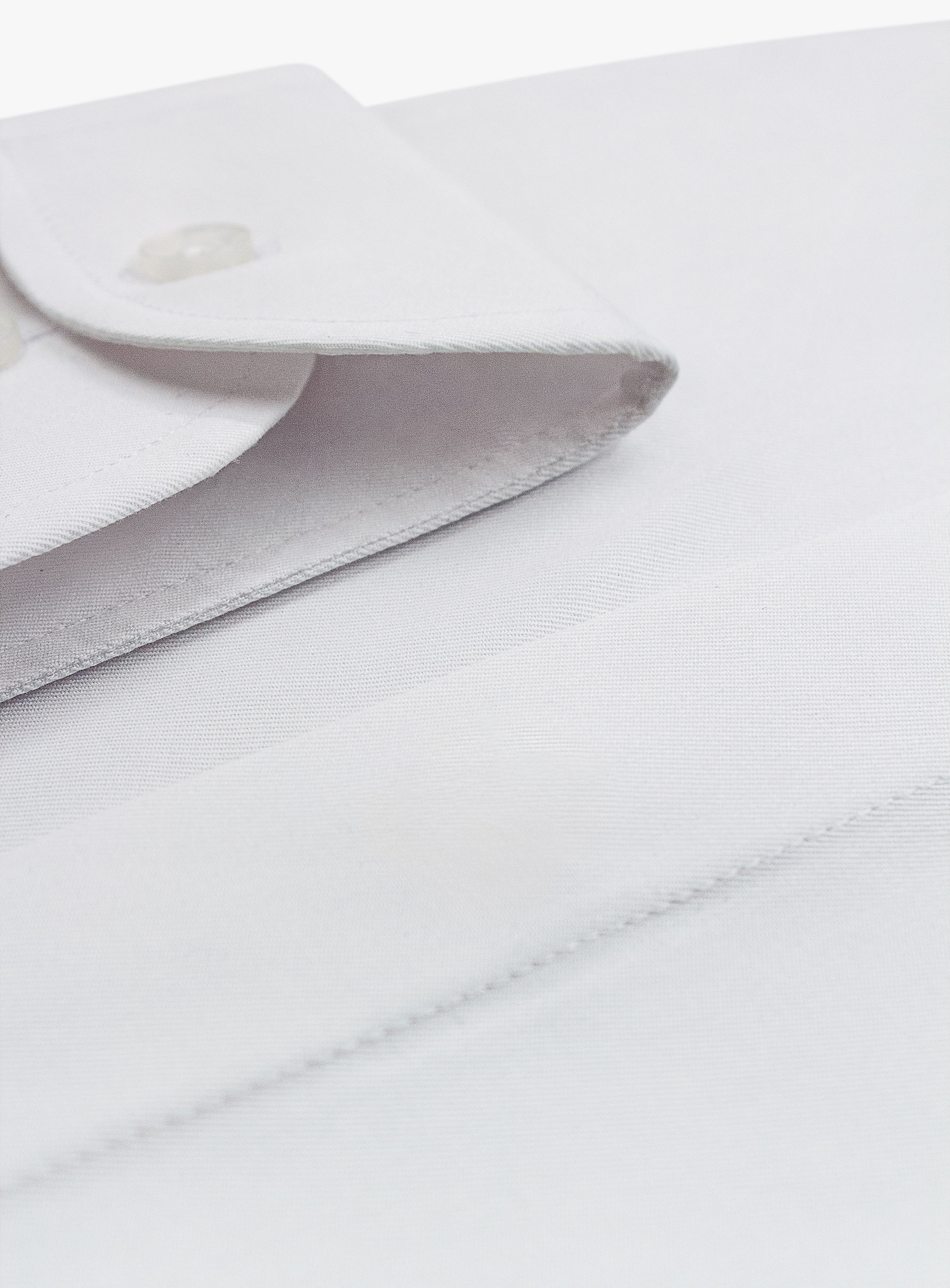 Roccia White Twill Slim Fit Shirt