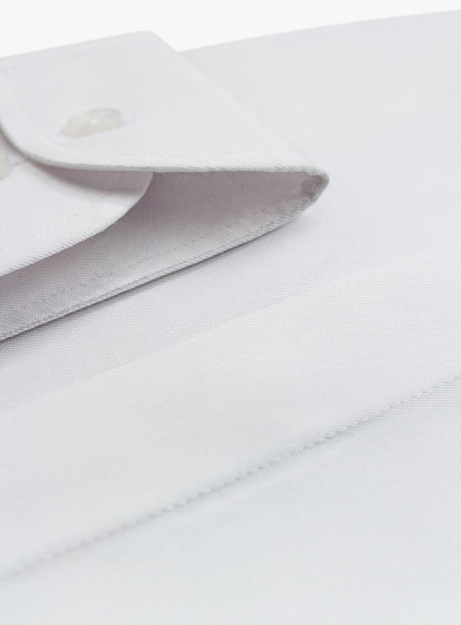 Roccia White Twill Slim Fit Shirt