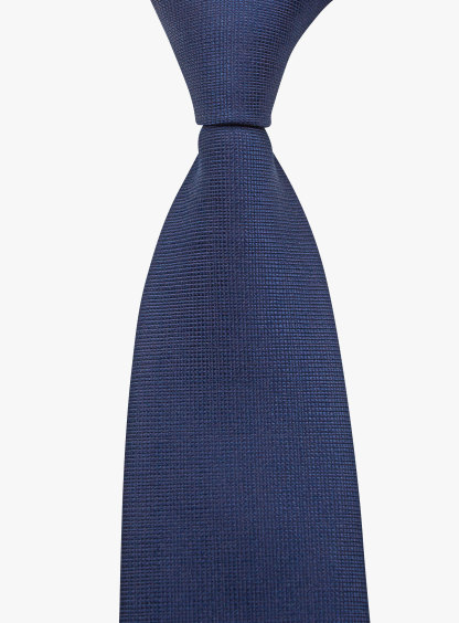Navy Textured Tie