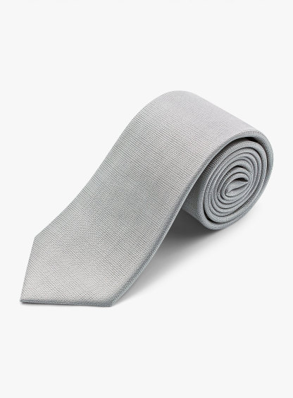 Silver Textured Tie