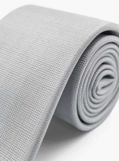 Silver Textured Tie