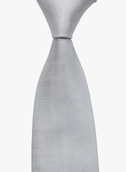 Silver Textured Tie