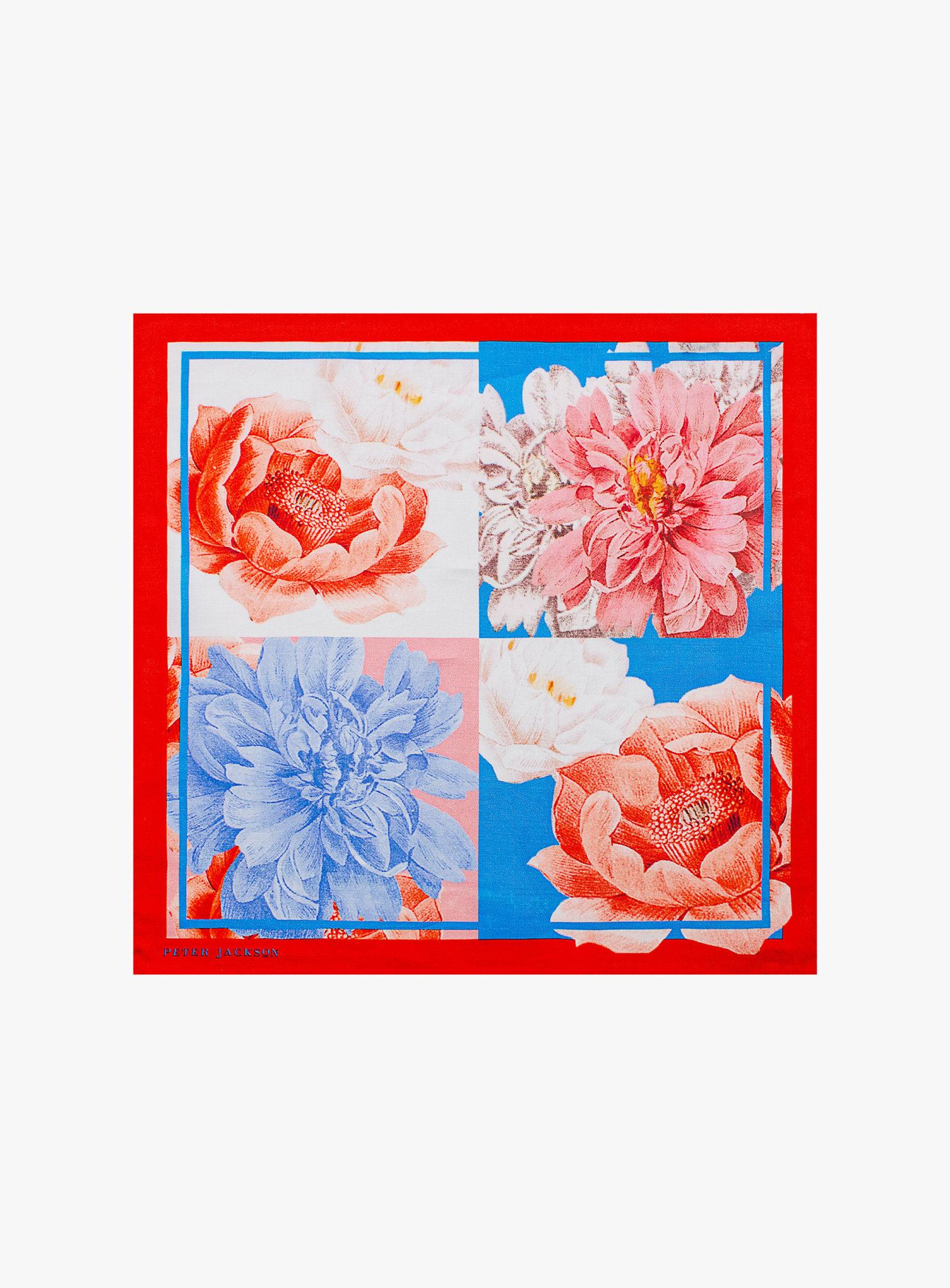 Large Floral Medley Pocket Square