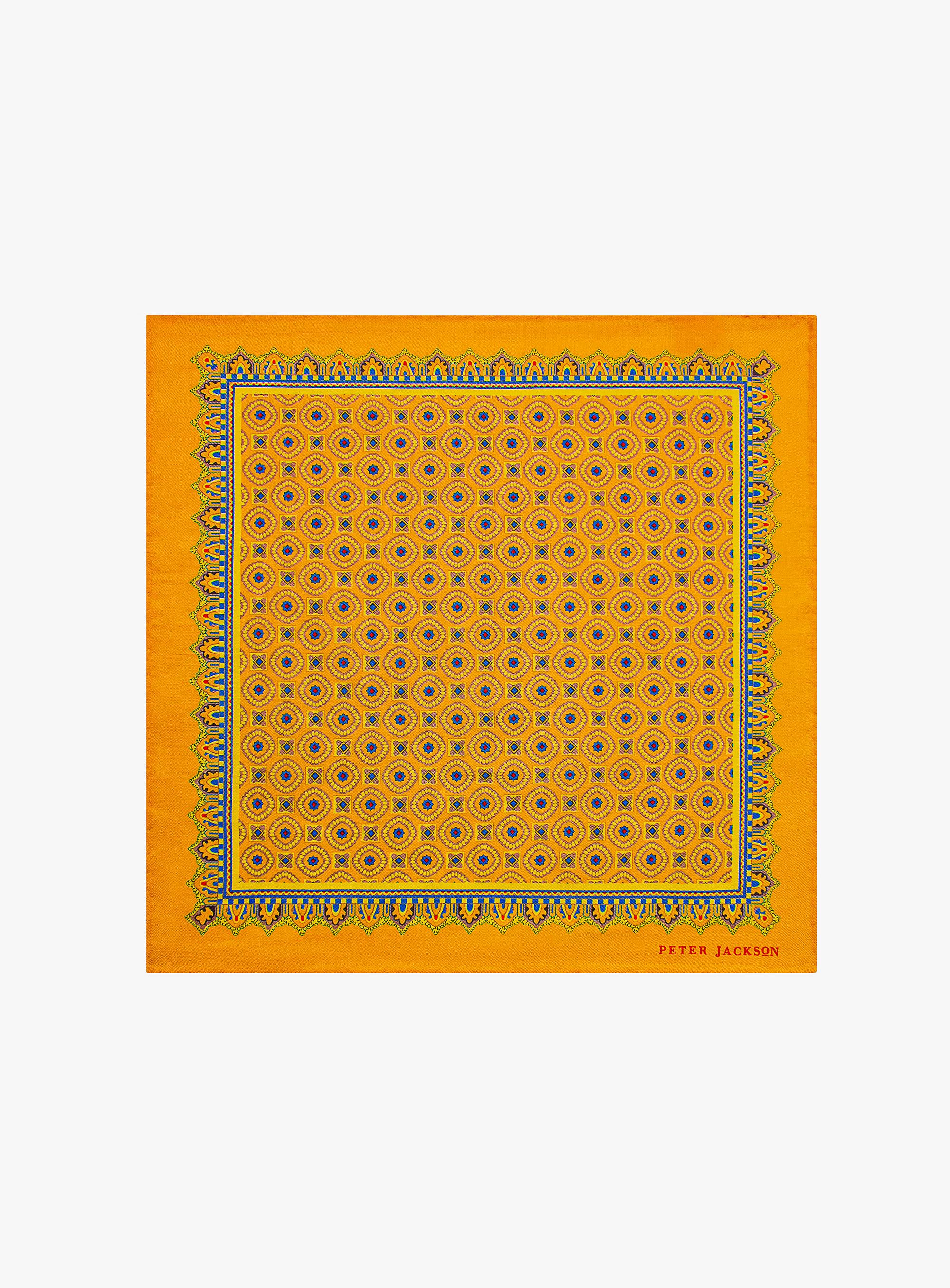Royal Yellow Medallion Pocket Square