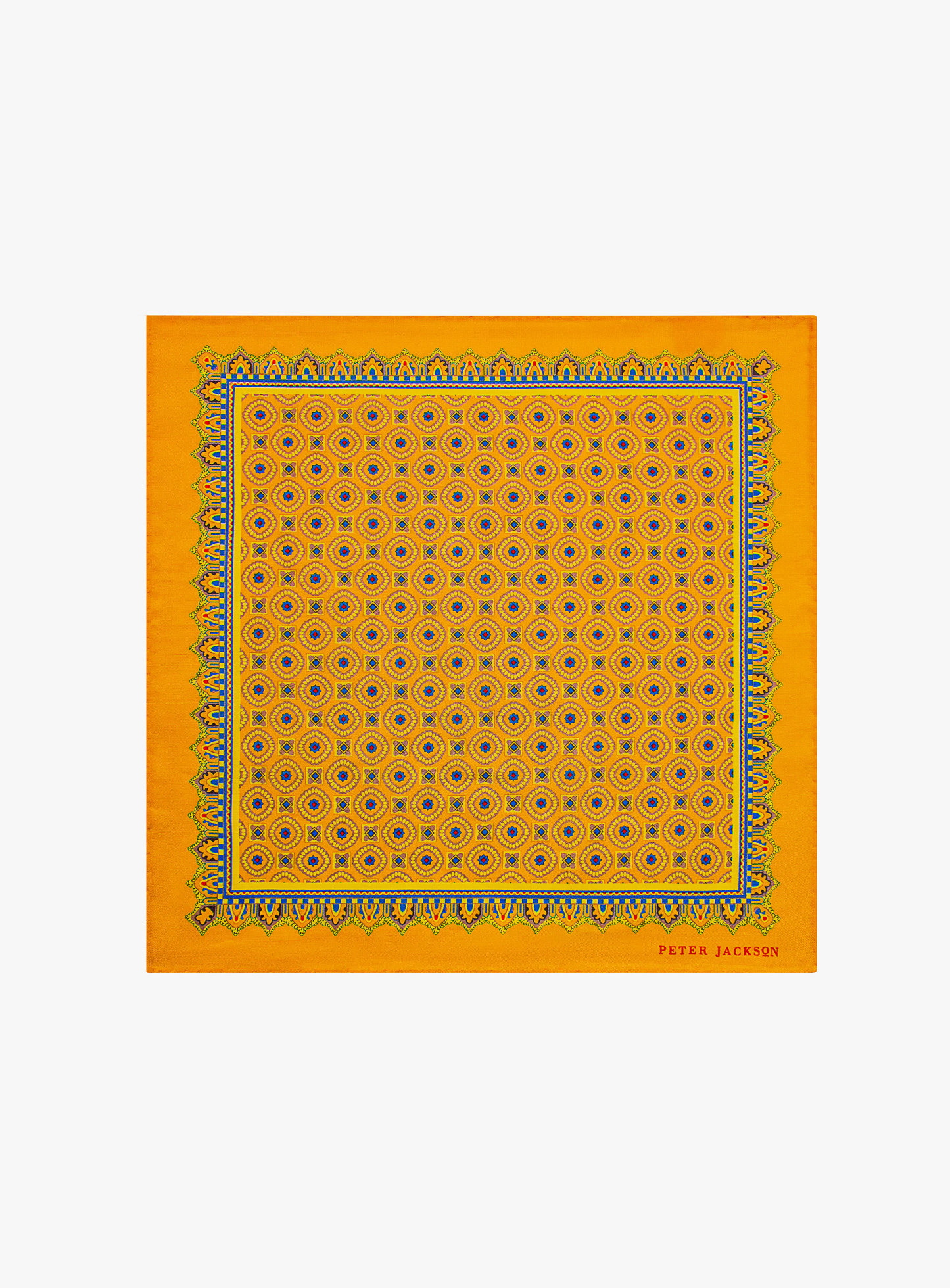 Royal Yellow Medallion Pocket Square